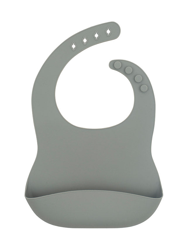 Jollein Silikon Lätzchen mit Auffangschale Grau 029-007-00094