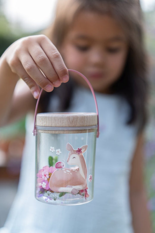 Little Dutch Insektenglas mit Lupe rosa- Fairy Garden Lupenglas