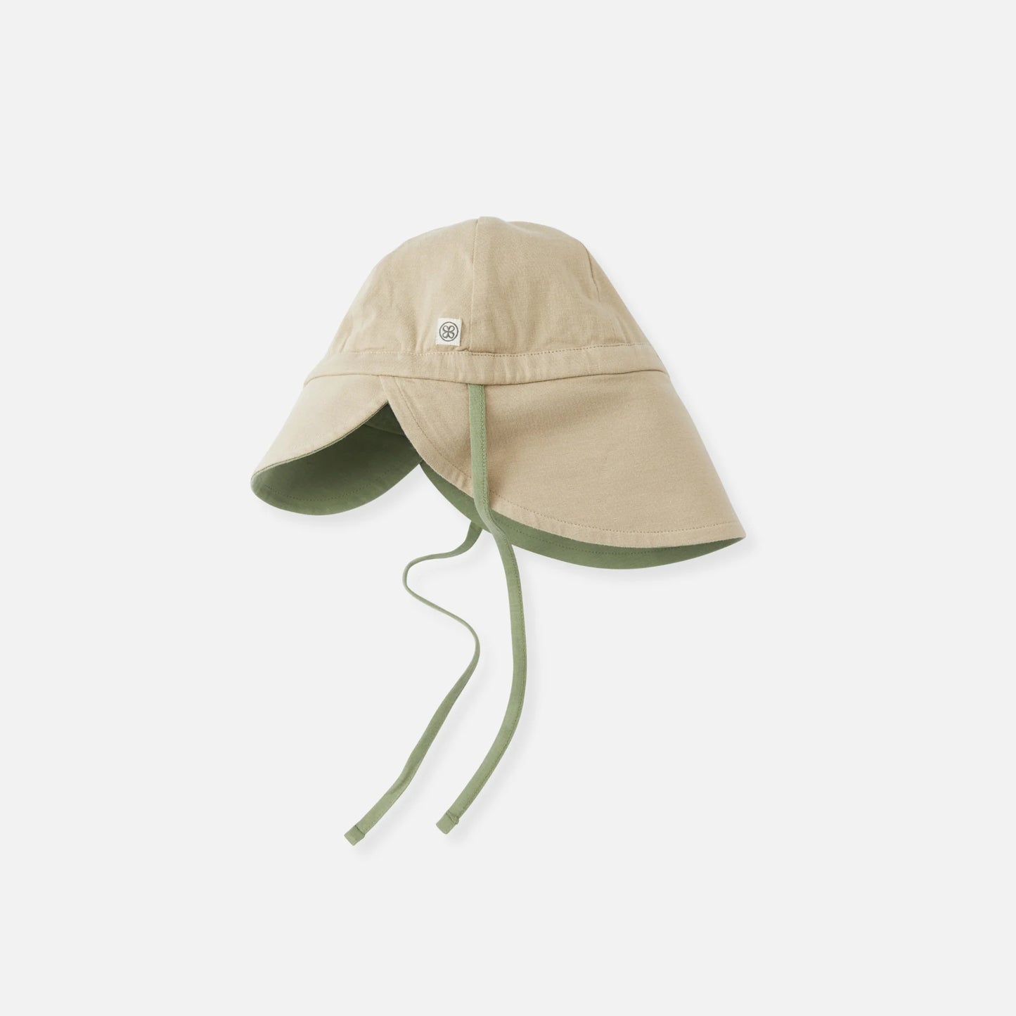 Cloby Sonnenhut in Olive Green/Sandy Beach UPF 50+