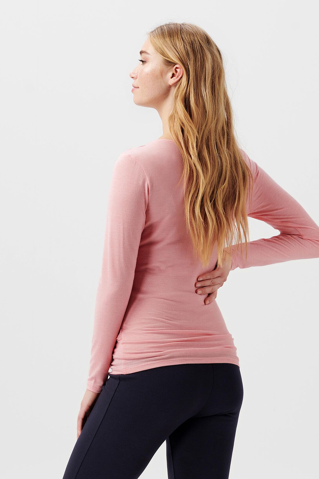 Umstandmode - Longsleeve mit Stillfunktion rosa