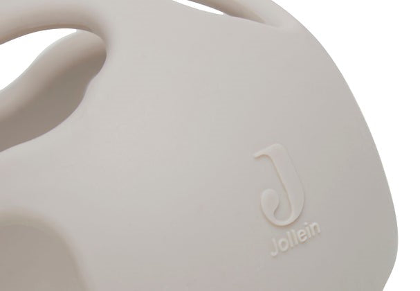 Jollein Ball aus Silikon - sensorischer Baby Spielball Nougat