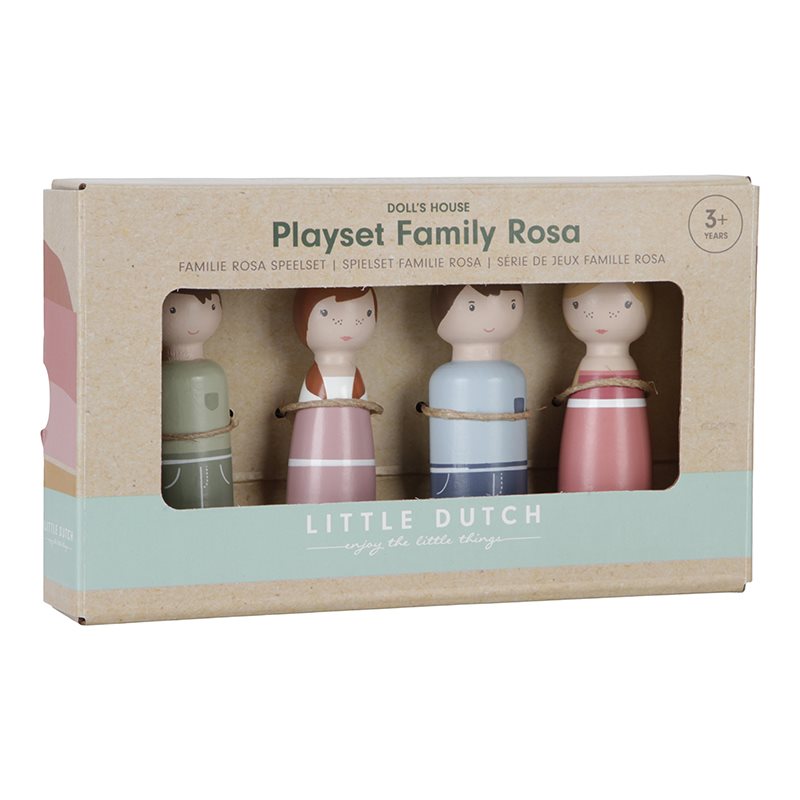 Little Dutch Puppenhaus Familie Rosa Erweiterungsset aus Holz