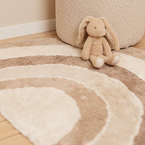 Little Dutch Teppich Regenbogen natur sand 80x130cm