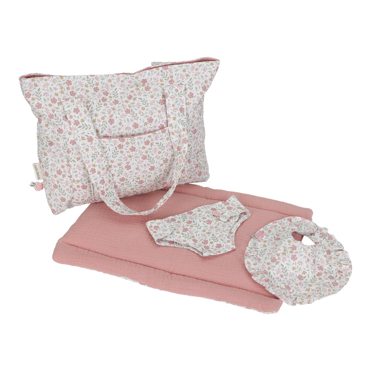 Bundle: Baby Puppe Noa + Puppenwickeltasche Little Dutch