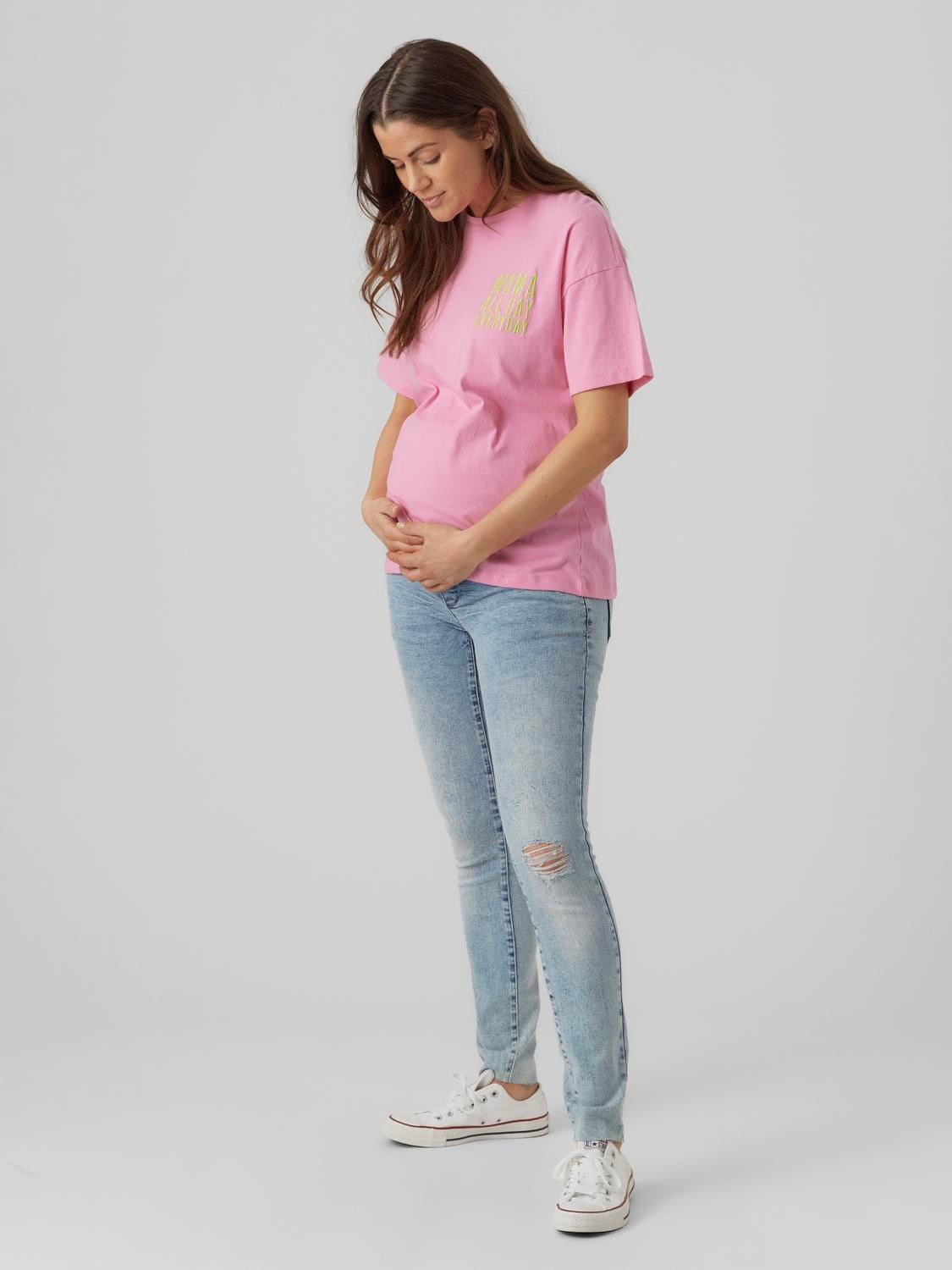 mamalicious T-shirt Mama All Day Everyday Umstands T-Shirt rosa MLFERIDA