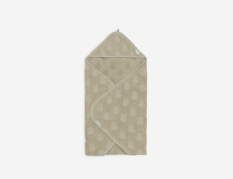 Kapuzenhandtuch Frottee 75x75cm Miffy Jacquard Olive Green