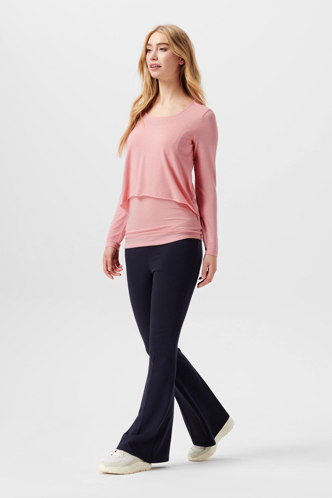 Umstandmode - Longsleeve mit Stillfunktion rosa
