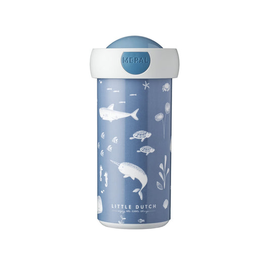 Little Dutch Ocean Blue Verschlussbecher Campus 300 ml 107420065391 - der blaue Trinkbecher