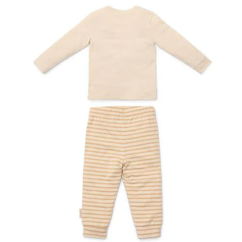 Little Dutch Zweiteiliger Schlafanzug Sand Gestreift
