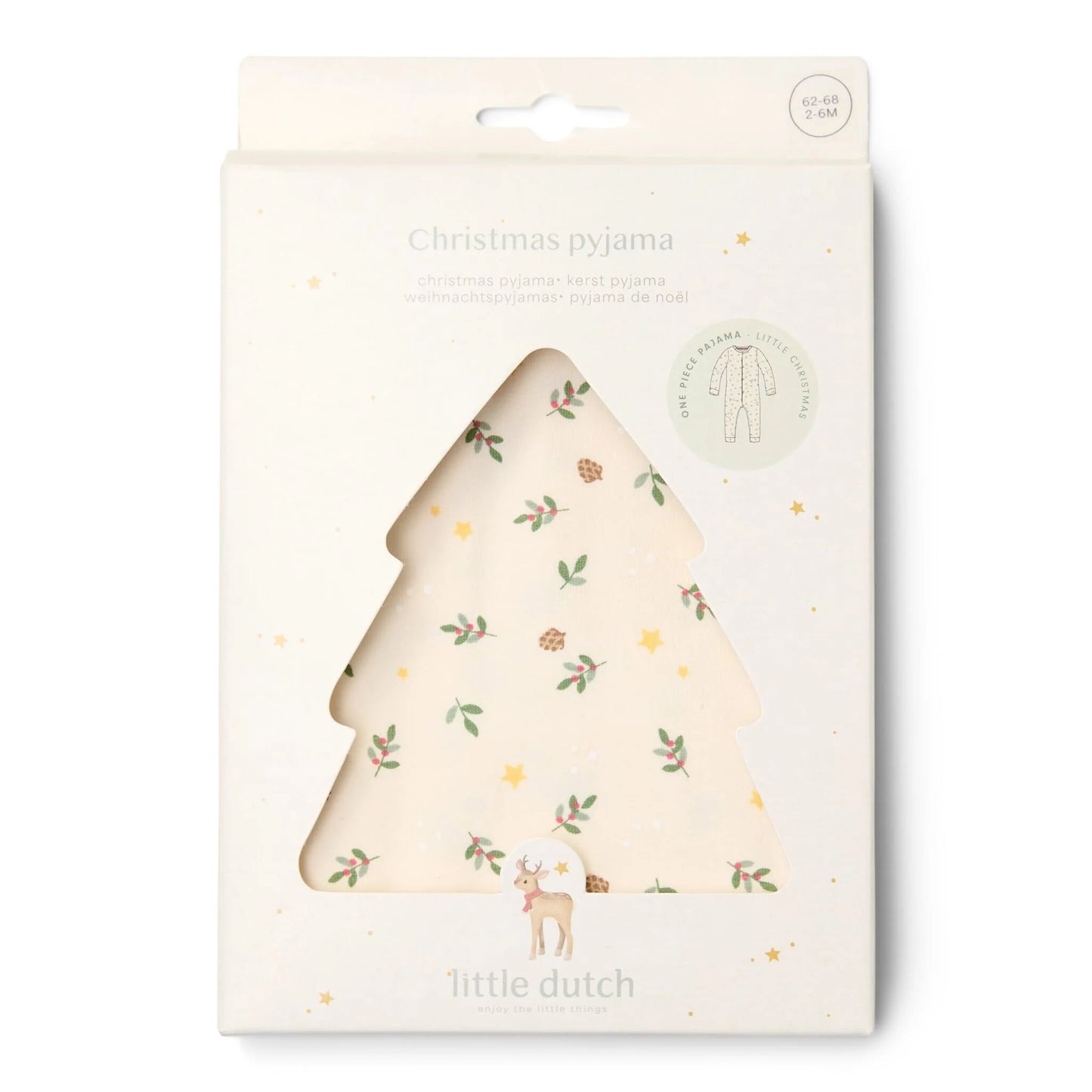 Little Dutch Weihnachts Pyjama Beige Little Christmas