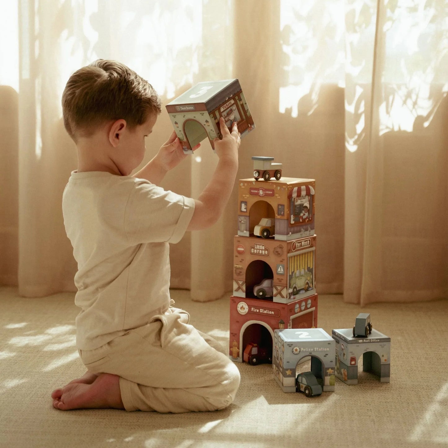 Stapelblöcke mit Autos Mehrfarbig Essentials