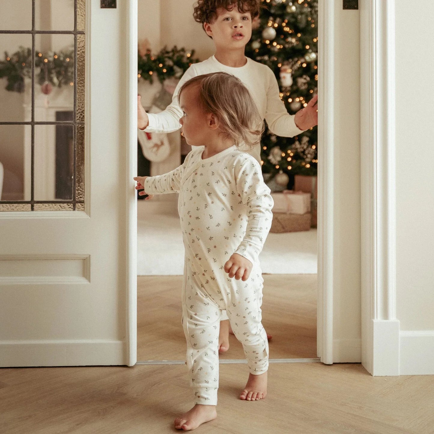 Little Dutch Weihnachts Pyjama Beige Little Christmas