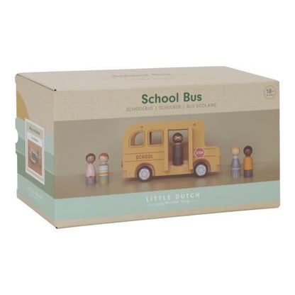 Little Dutch Schulbus Holz mit Spielfiguren