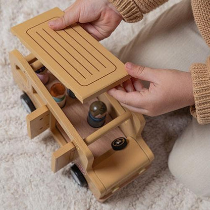 Little Dutch Schulbus Holz mit Spielfiguren