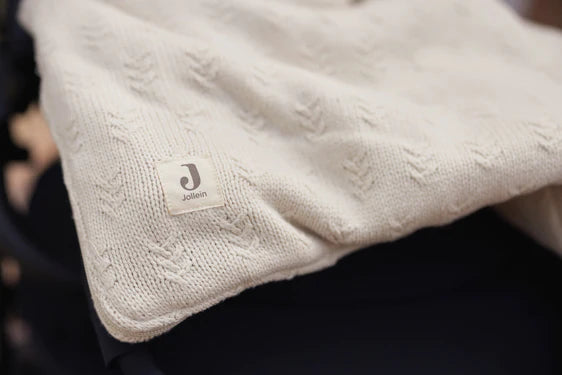 Fußsack für Autositz Kinderwagen Grain Knit - Oatmeal
