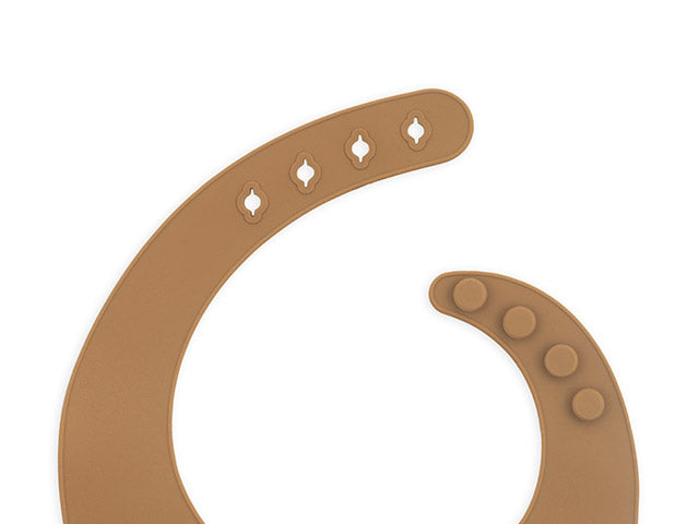 Jollein Silikon Lätzchen mit Auffangschale - wasserdicht Farbe Caramel 029-007-00092