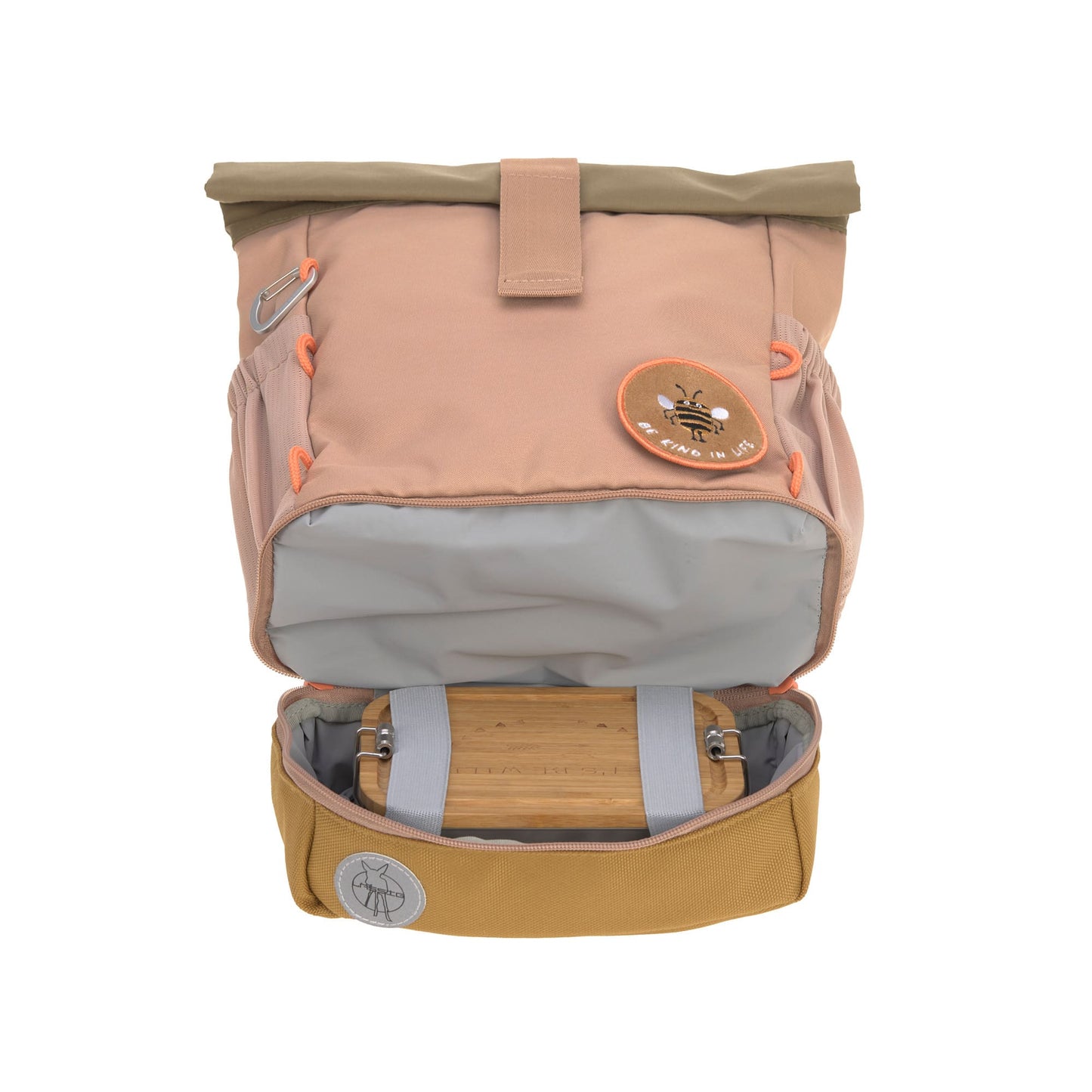 Lässig Kindergartenrucksack Rolltop - Nature Braun