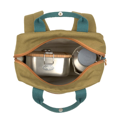 Lässig Kindergartenrucksack Square Little One & Me - Small Olive
