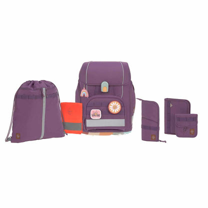 Lässig Schulranzen Set 7-teilig Boxy Unique Purple lila