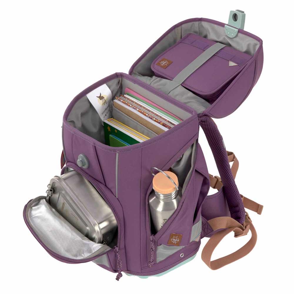 Lässig Schulranzen Set 7-teilig Boxy Unique Purple lila