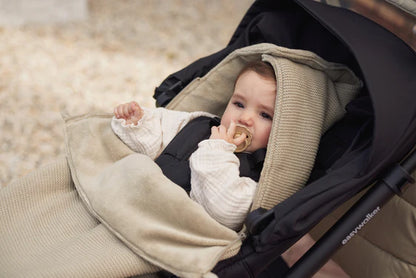 Fußsack für Autositz Kinderwagen Basic Knit - Olive Green