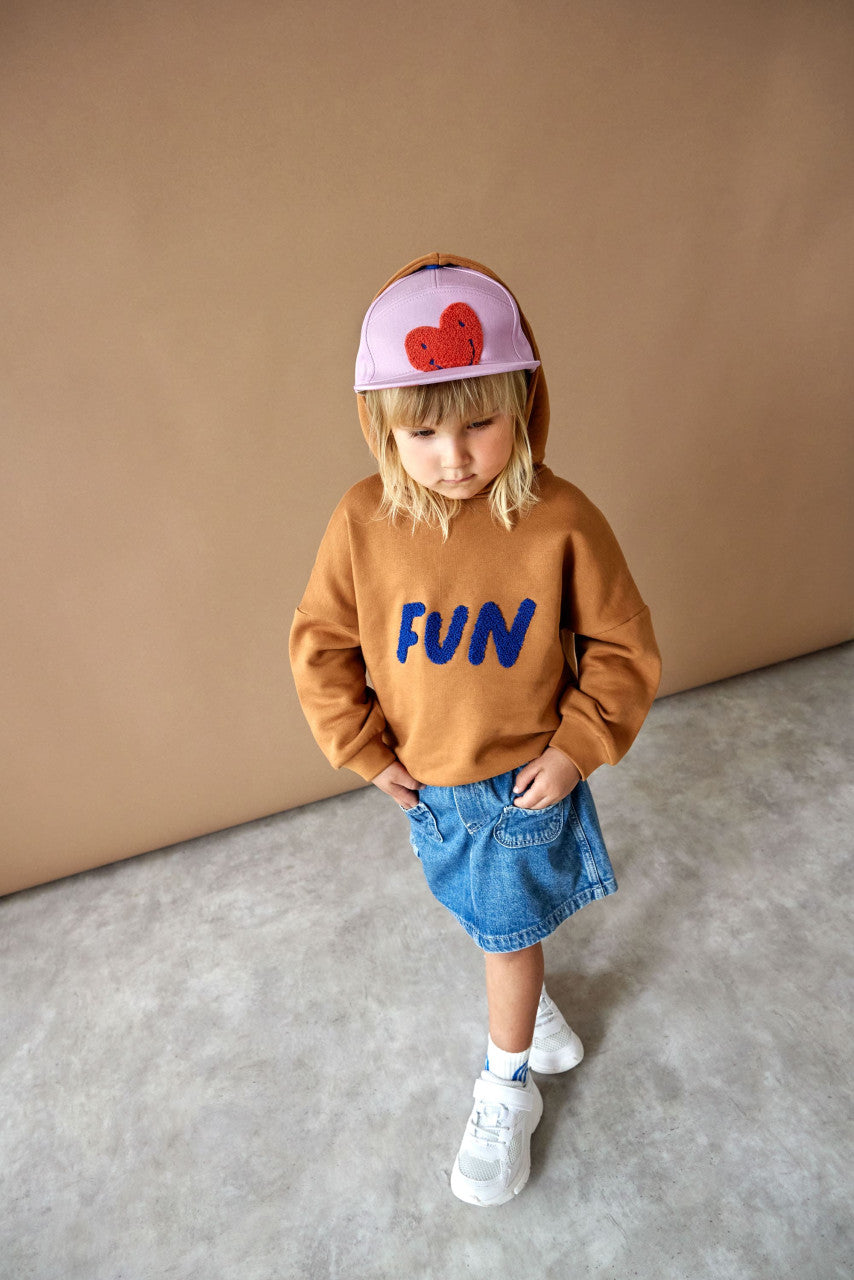 Hoodie Kinder - Bio Baumwolle, Little Gang, Fun Karamell