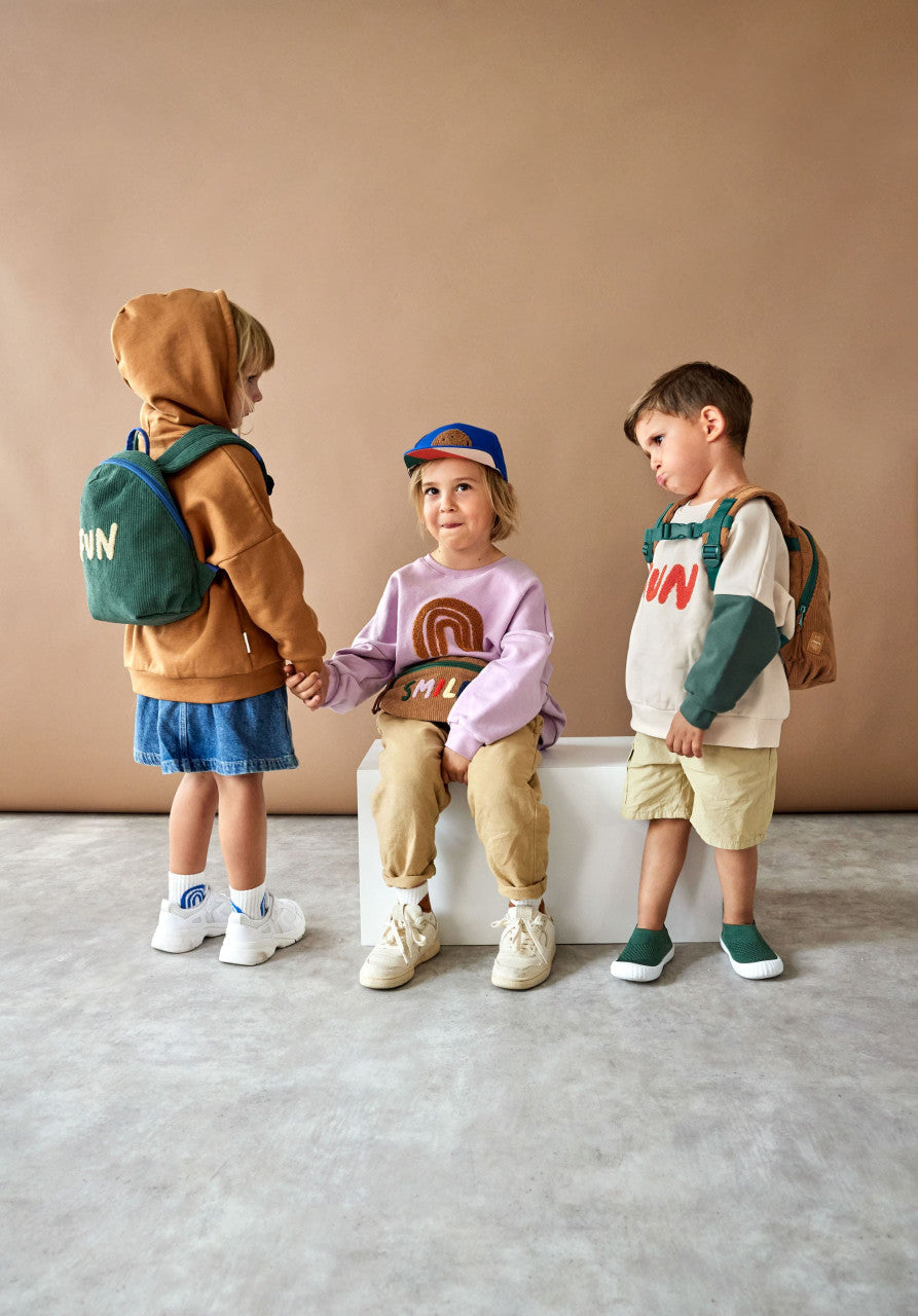 Hoodie Kinder - Bio Baumwolle, Little Gang, Fun Karamell