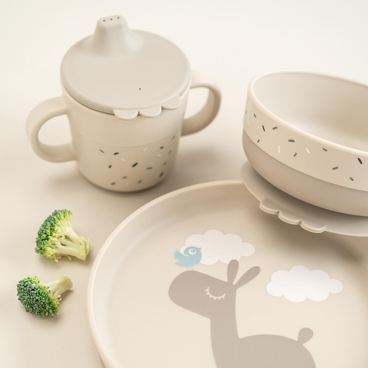 done by deer Foodie Geschirr-Set Lalee sand mit Saugnapf
