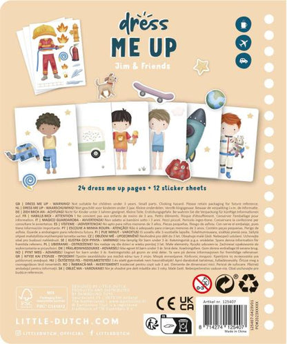 Stickerbuch Dress Me Up - Jim & Friends I Little Dutch