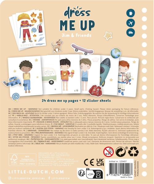 Stickerbuch Dress Me Up - Jim & Friends I Little Dutch