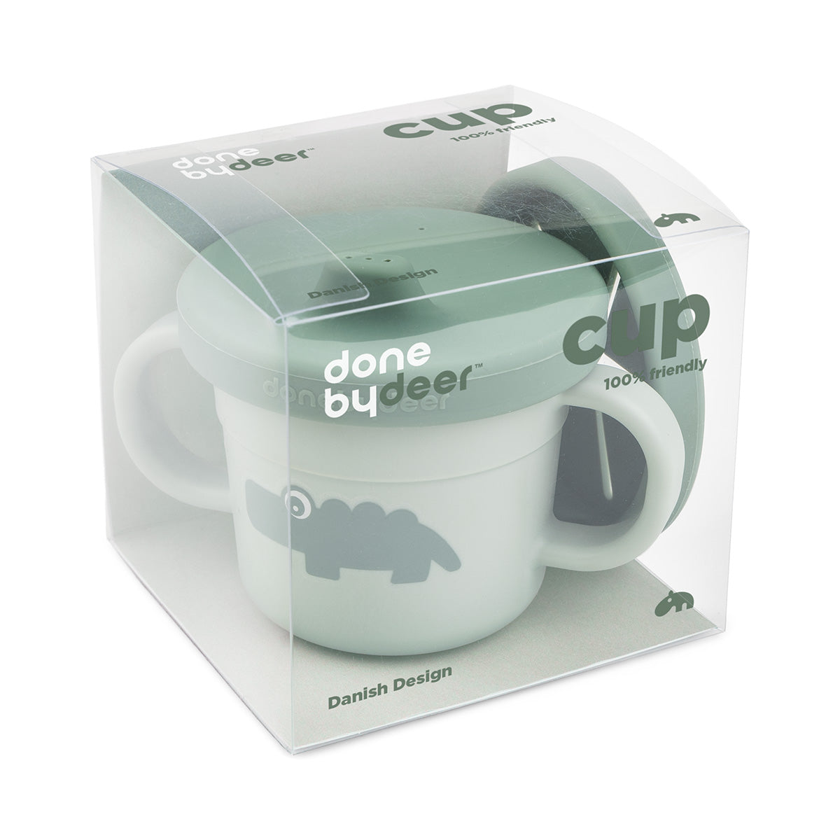 done by deer Foodie Snack & Trinkbecher Set grün - Croco
