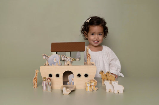 Personalisierte Arche Noah Holz Taufspruch Little Dutch