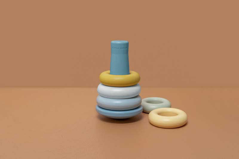Little Dutch Stapelringe Blau Kunststoff