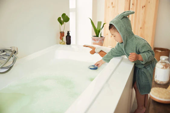 Bademantel 1-2 Jahre - Ash Green