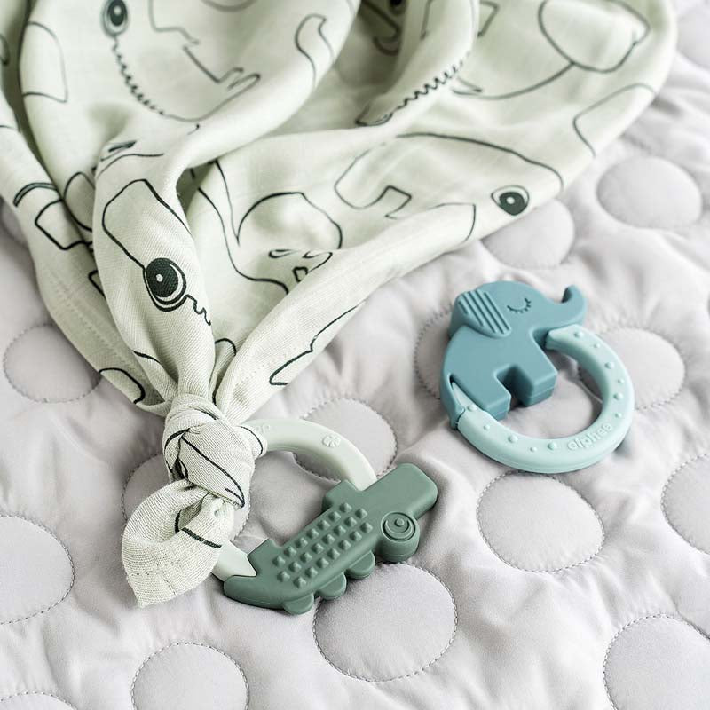 Done by Deer Beißring 2er Set deer friends green blue
