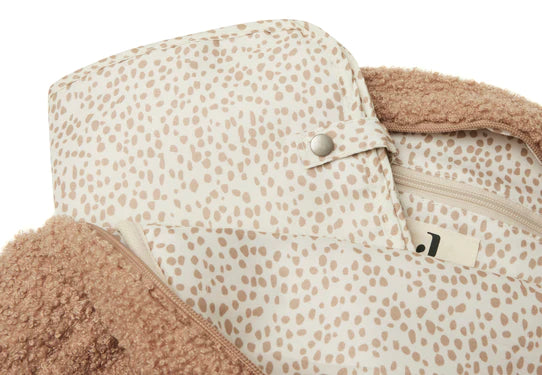Wickeltasche Rucksack Boucle - Biscuit