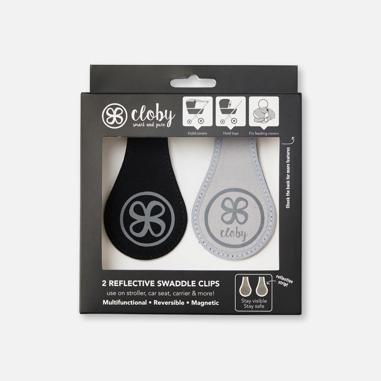 Cloby Reflektierende Magnetclips (Canvas)