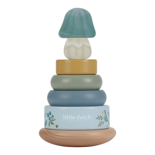 Holz-Stapelturm mit Ringen Forest Friends | Little Dutch