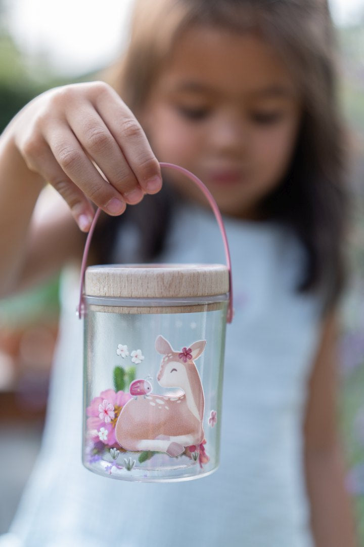 Little Dutch Insektenglas mit Lupe rosa- Fairy Garden Lupenglas