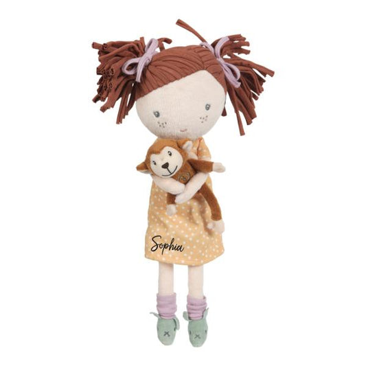 Kuschelpuppe Sophia 35cm, personalisiert | Little Dutch