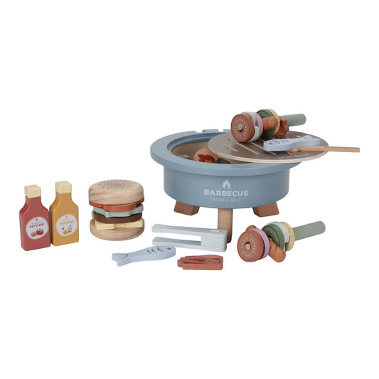 Little Dutch Grill Holz Spielzeuggrill - BBQ Set