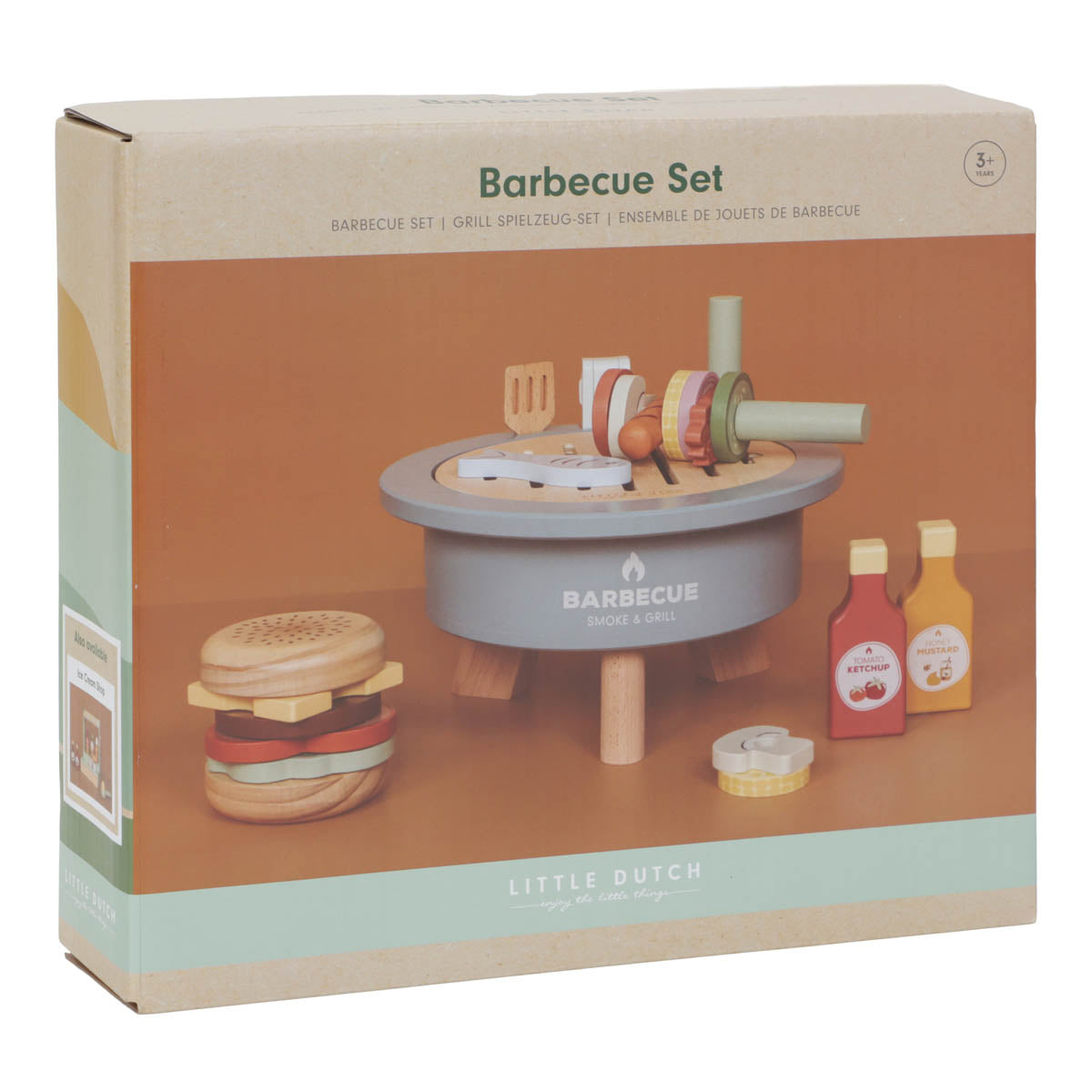 Little Dutch Grill Holz Spielzeuggrill - BBQ Set