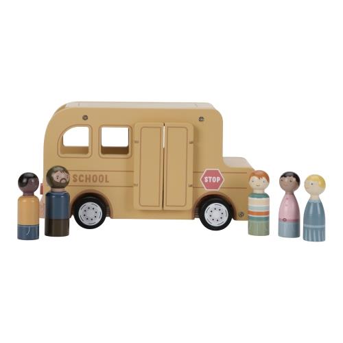 Little Dutch Schulbus Holz mit Spielfiguren