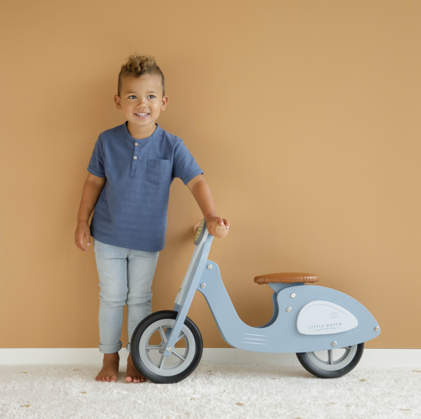 Laufrad / LoopScooter Holz Blau | Little Dutch