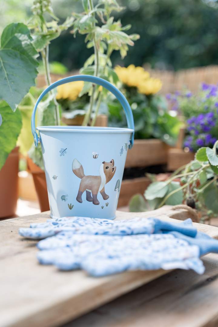 Little Dutch Garteneimer Metall blau Forest Friends