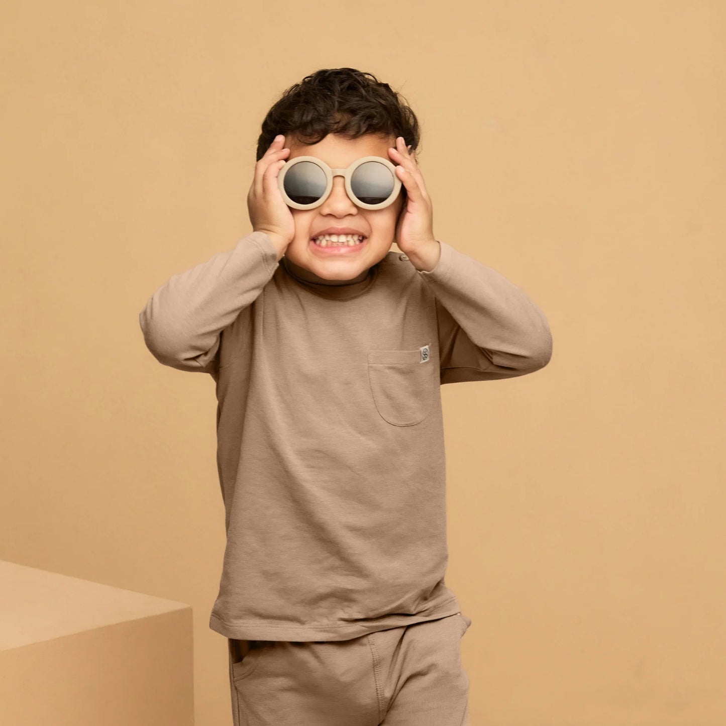 Cloby Langarmshirt in Peanut Brown UPF 50+