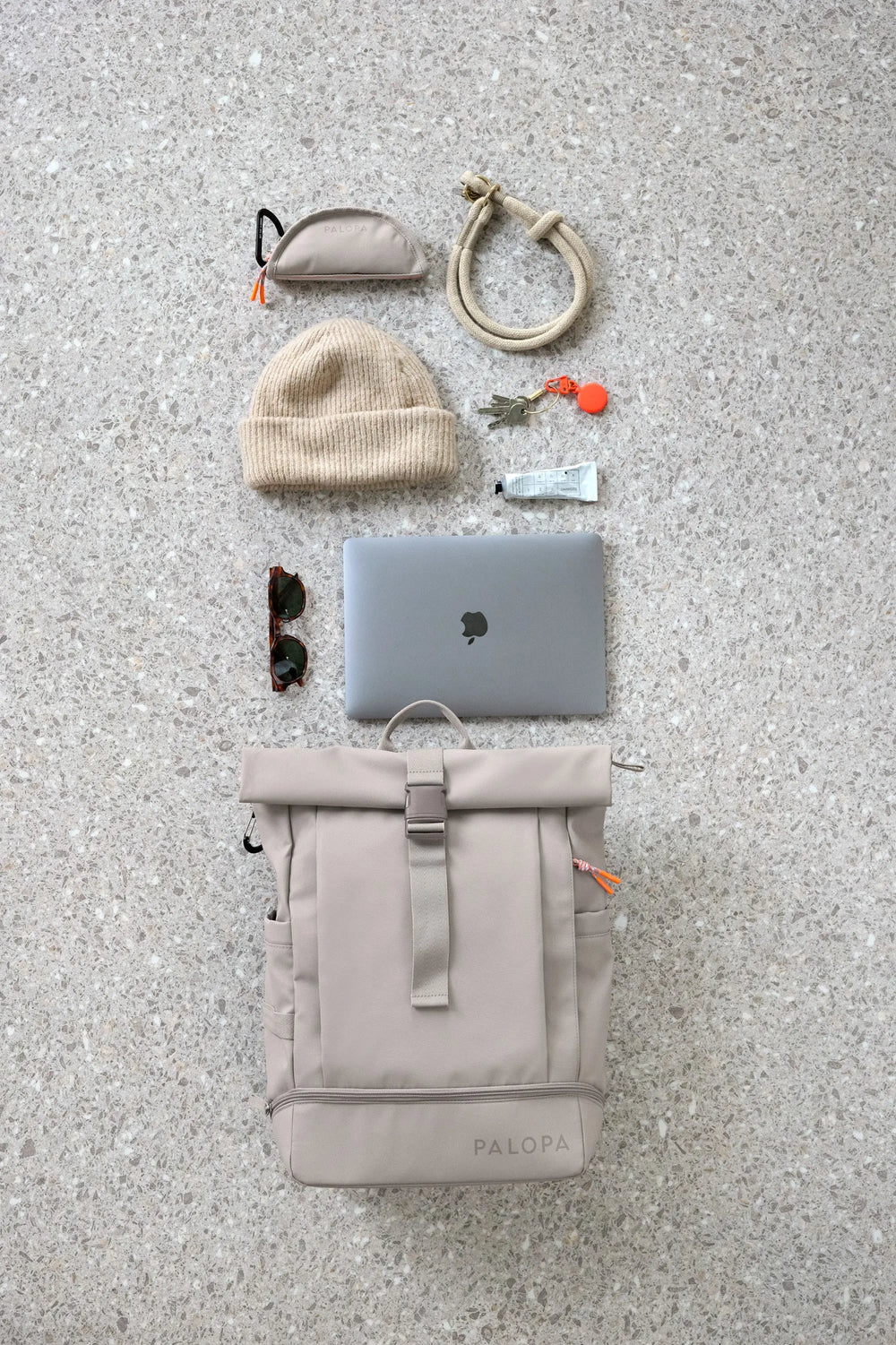 Rolltop Rucksack - Yoska, Taupe