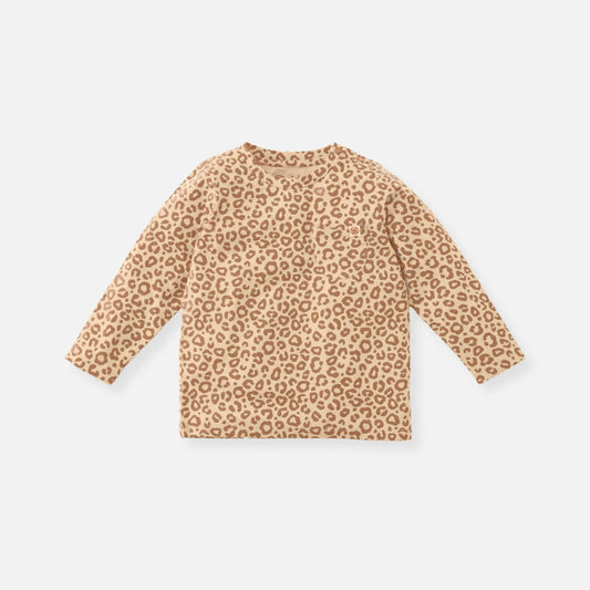 Cloby Langarmshirt in Leopard Brown UPF 50+