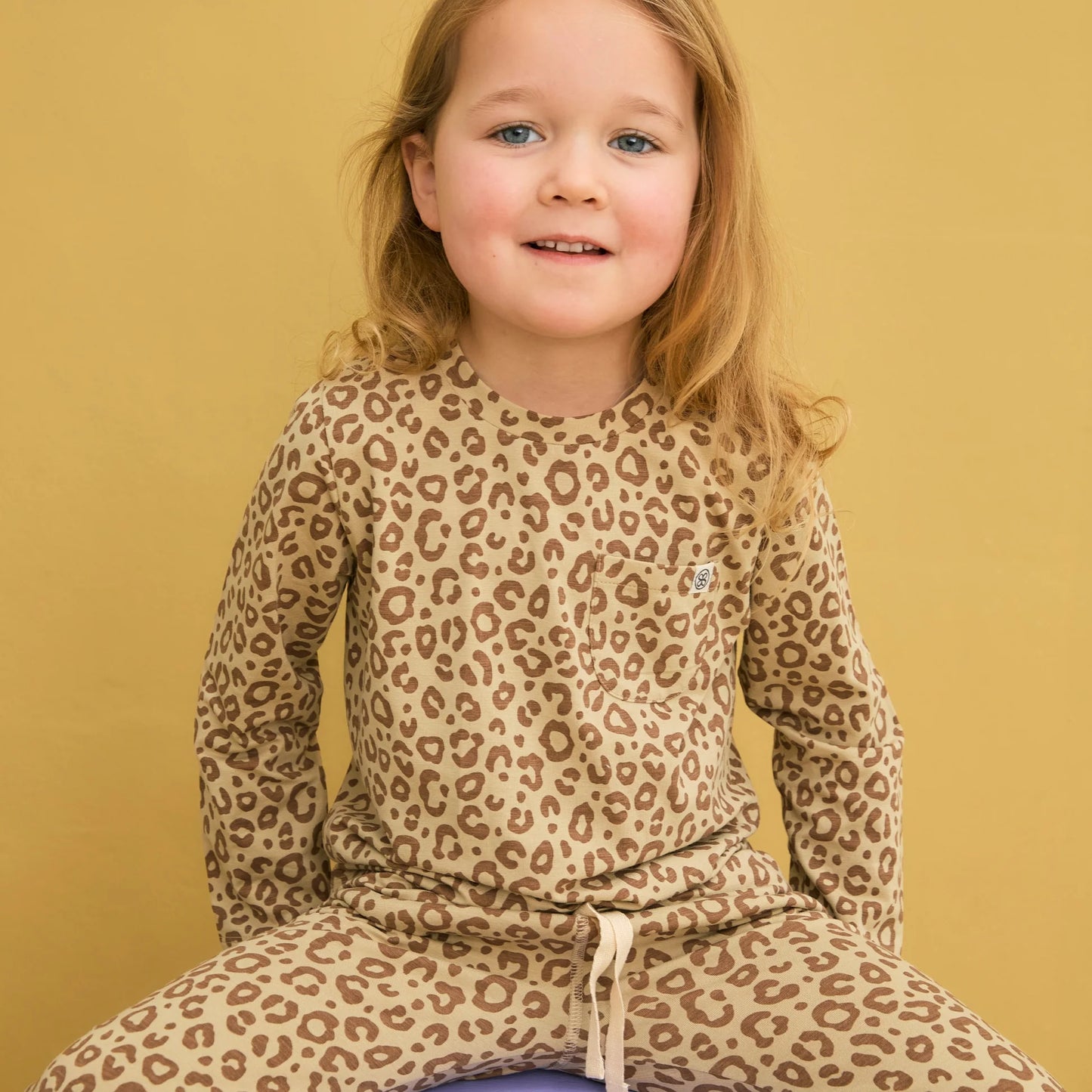 Cloby Langarmshirt in Leopard Brown UPF 50+