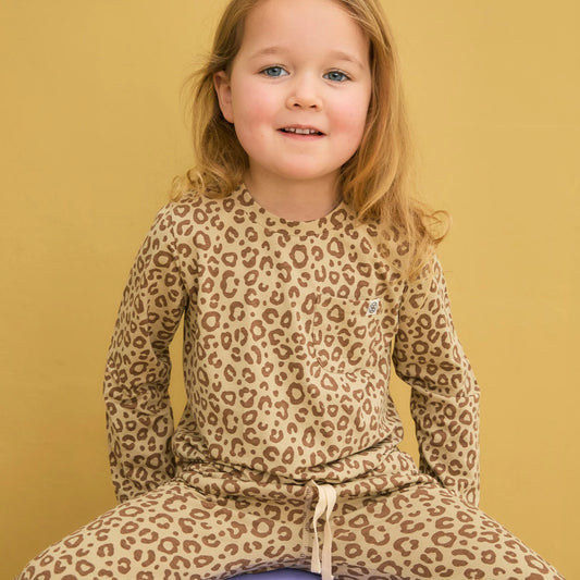Cloby Langarmshirt in Leopard Brown UPF 50+